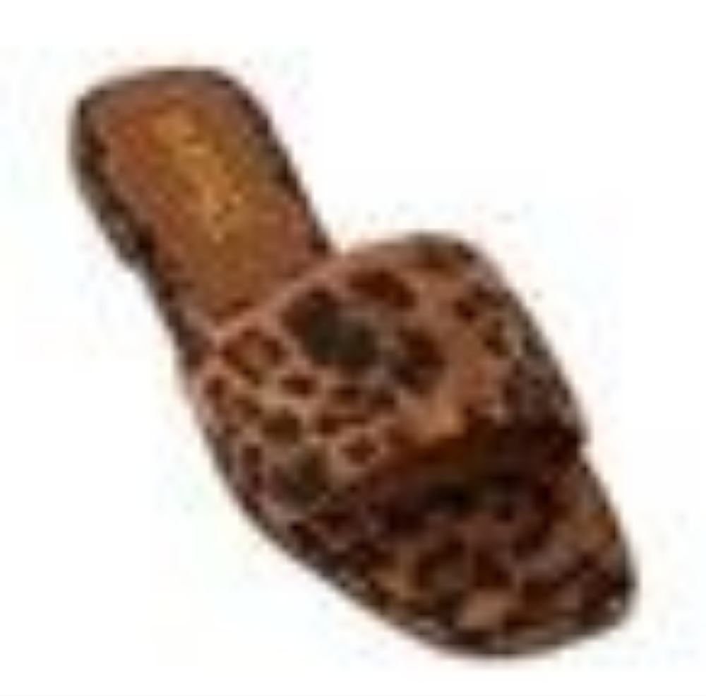 ROGUE leopard print open-toe NEW flat sandals! Sz 11- *NWOT*